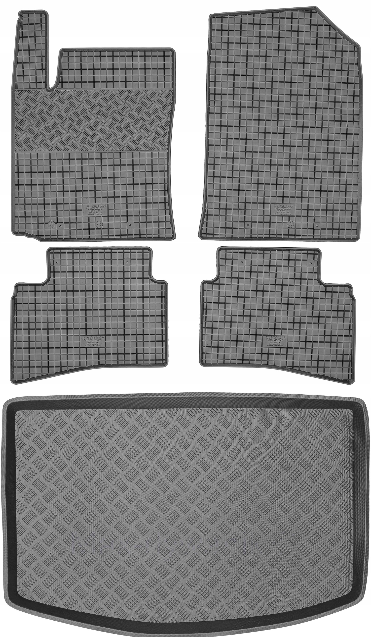 Kia Rio IV Hatchback 2017 Sada Gumové rohože rohož