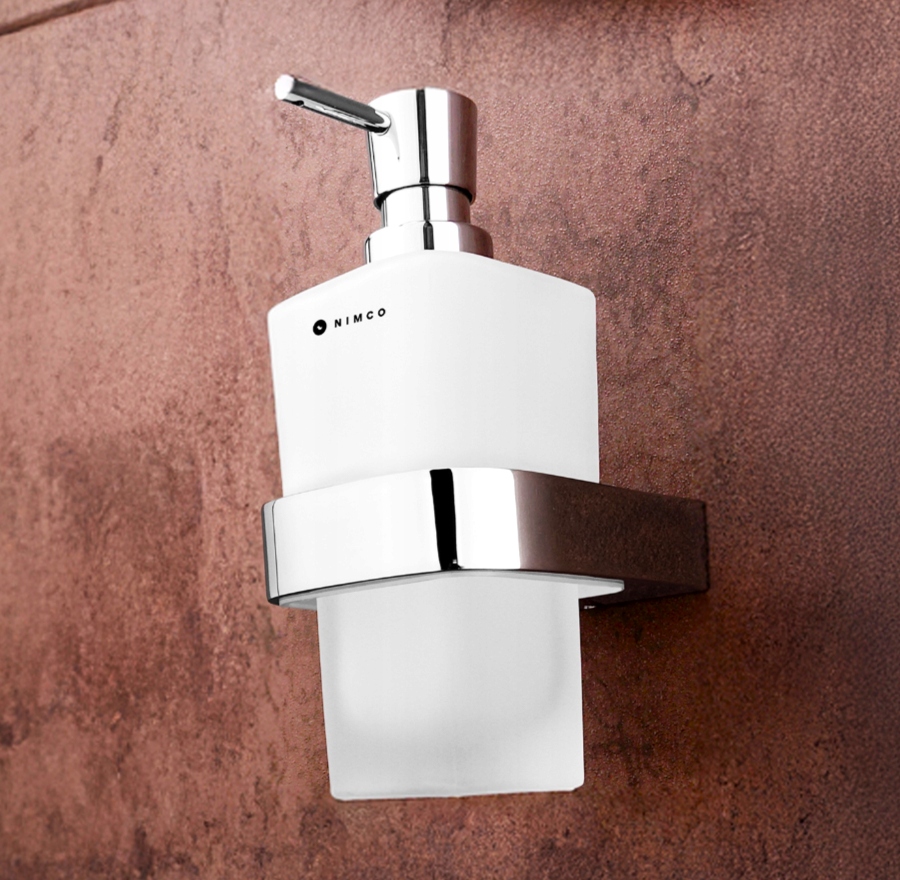 Nimco Nikau chróm dávkovač mydla, pumpa mosadz, patent design Nk 30031H-T-26