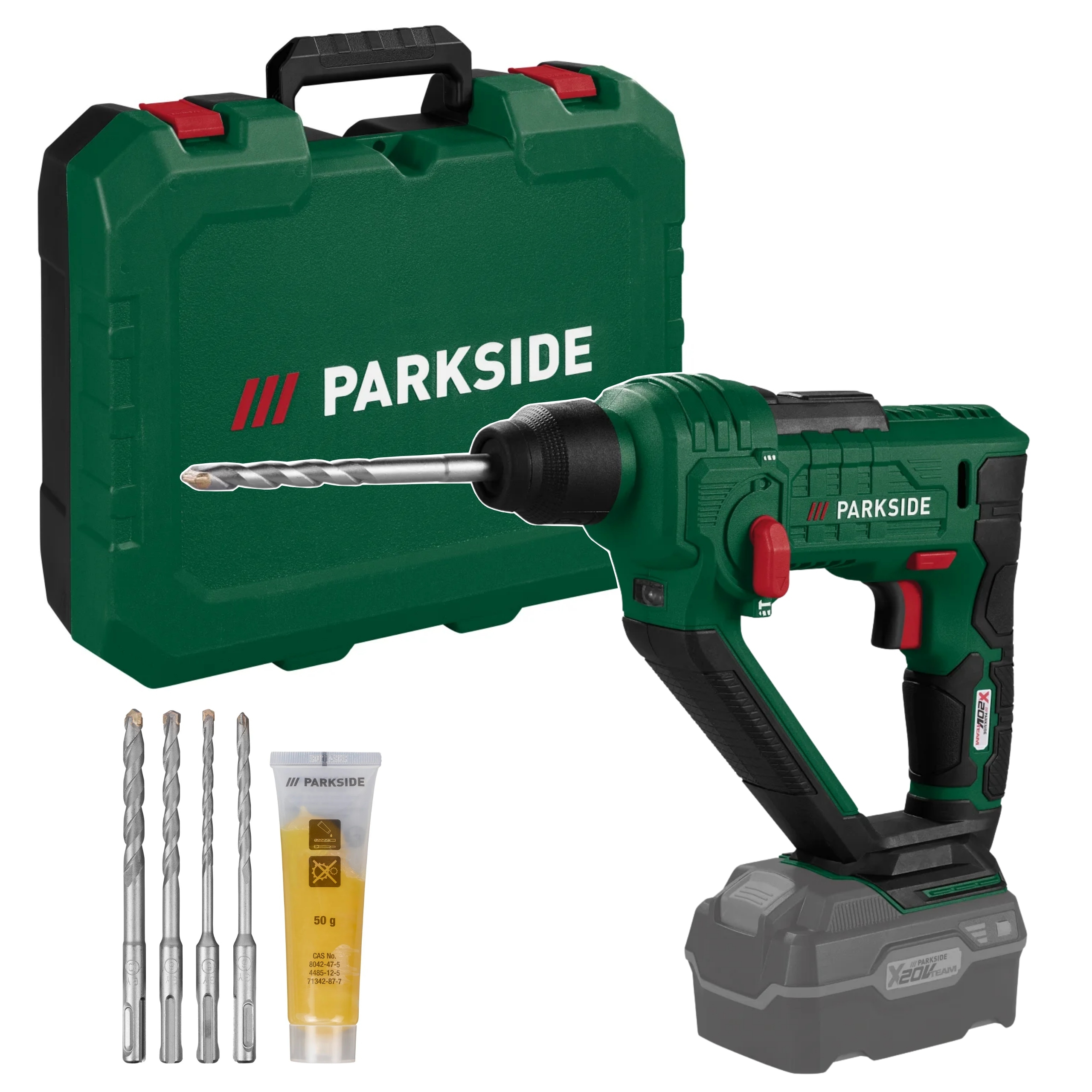 Młotowiertarka udarowa akumulatorowa Pabh 20-Li 20V Sds+ Wiertła Walizka