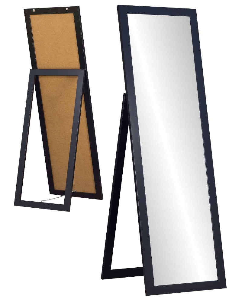 DUŻE lustro STOJĄCE rama PREMIUM 160x50 CZARNE