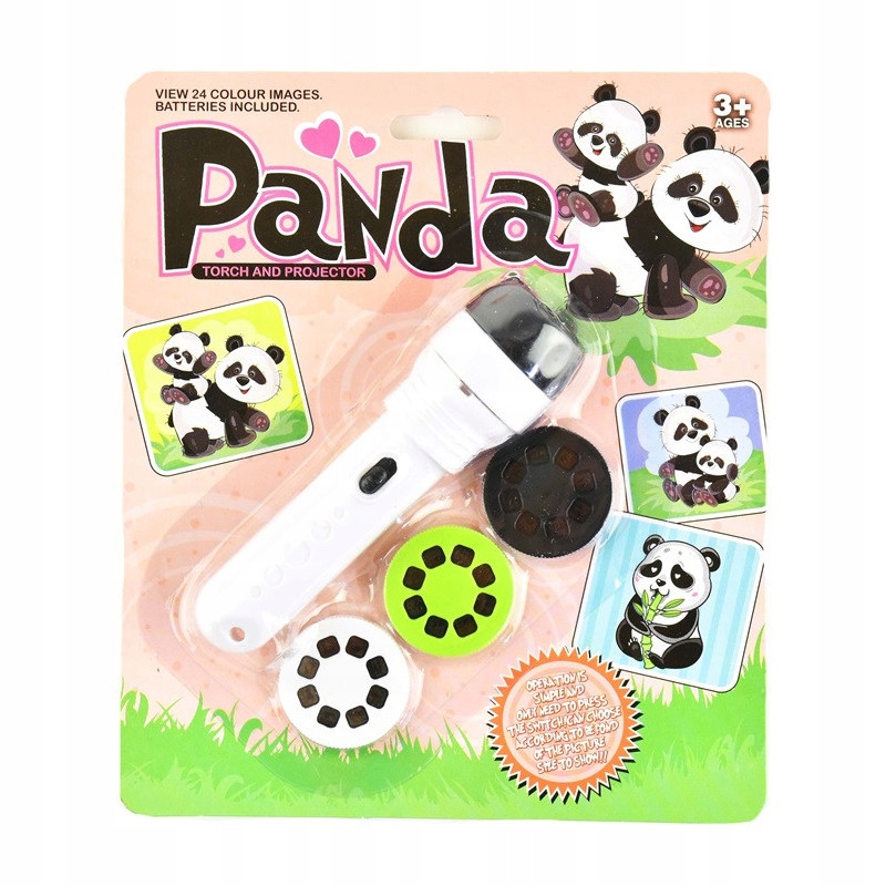 

Latarka projektor słodkie Pandy 24 slajdy Panda