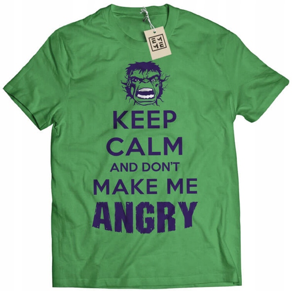 

Koszulka Keep Calm Hulk zielona XL