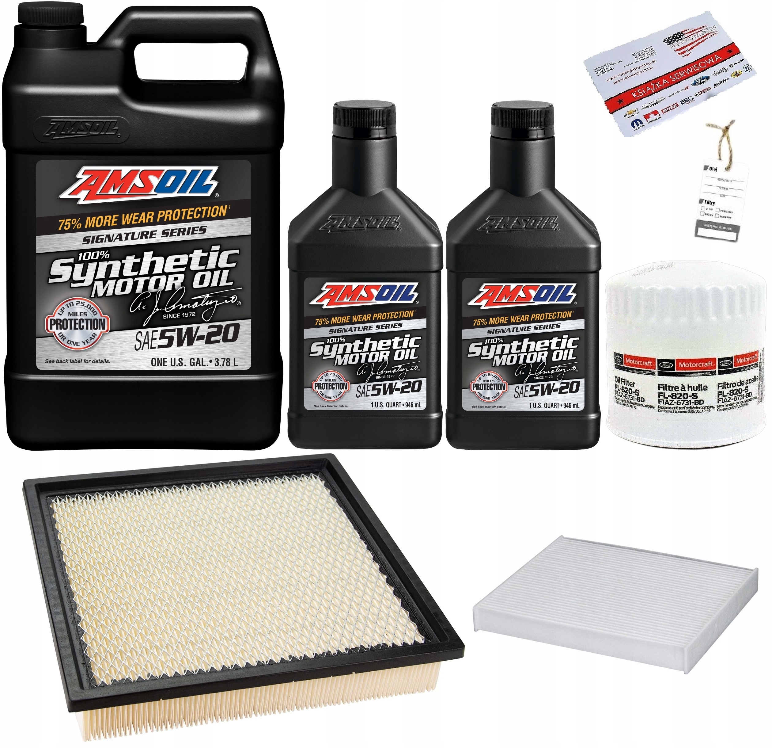 AMSOIL 5W20 + FILTRY FORD MUSTANG 4,6 05-09