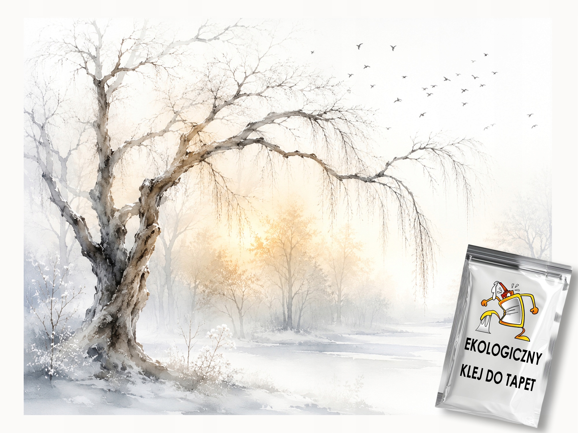Fototapeta Flizelina Pejzaž Park Stromy Rieka Zima Mráz Ľad 416x254 130g