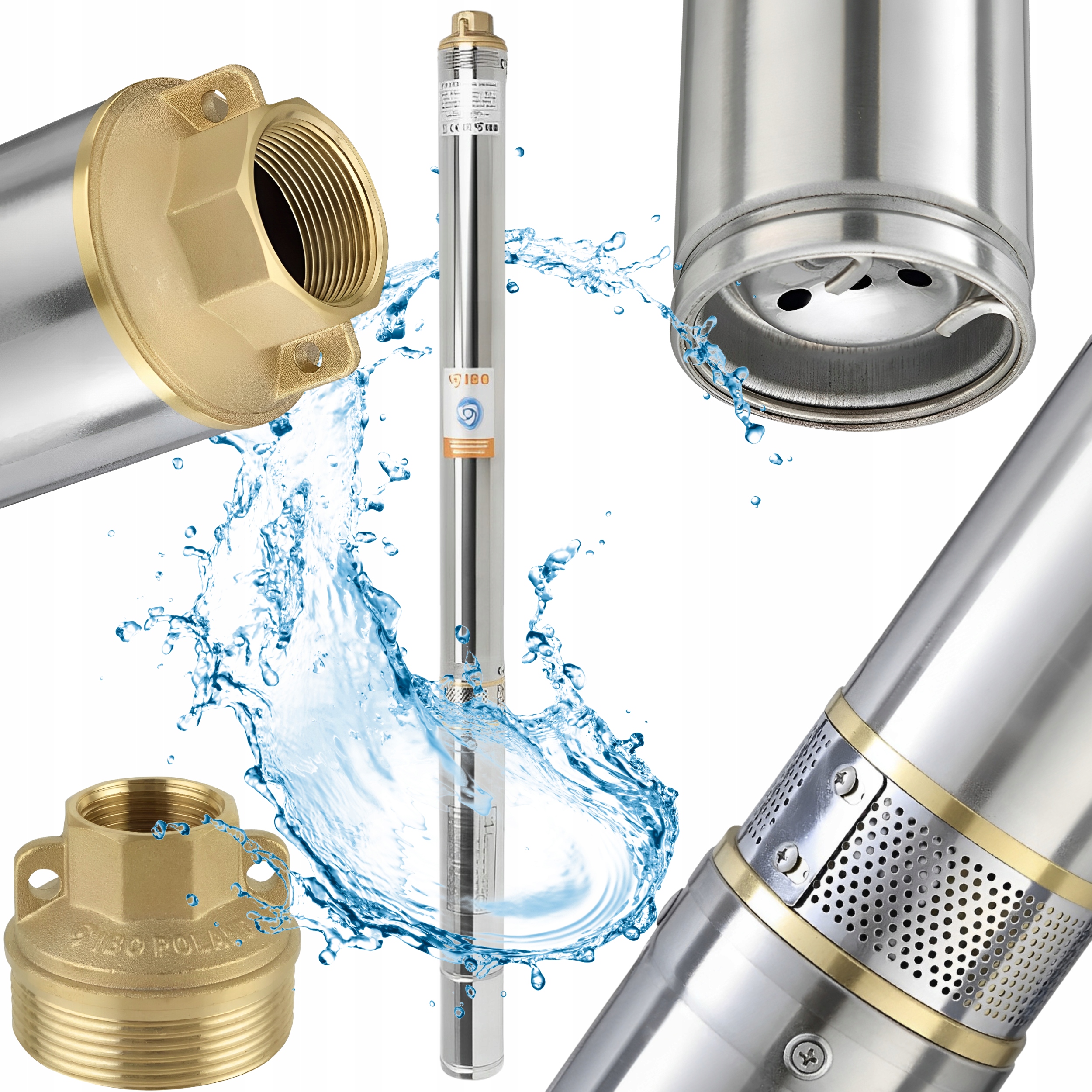 Pompa Głębinowa Do Wody Do Studni Antypiaskowa 3" TI15 Mocna Wydajna 230V