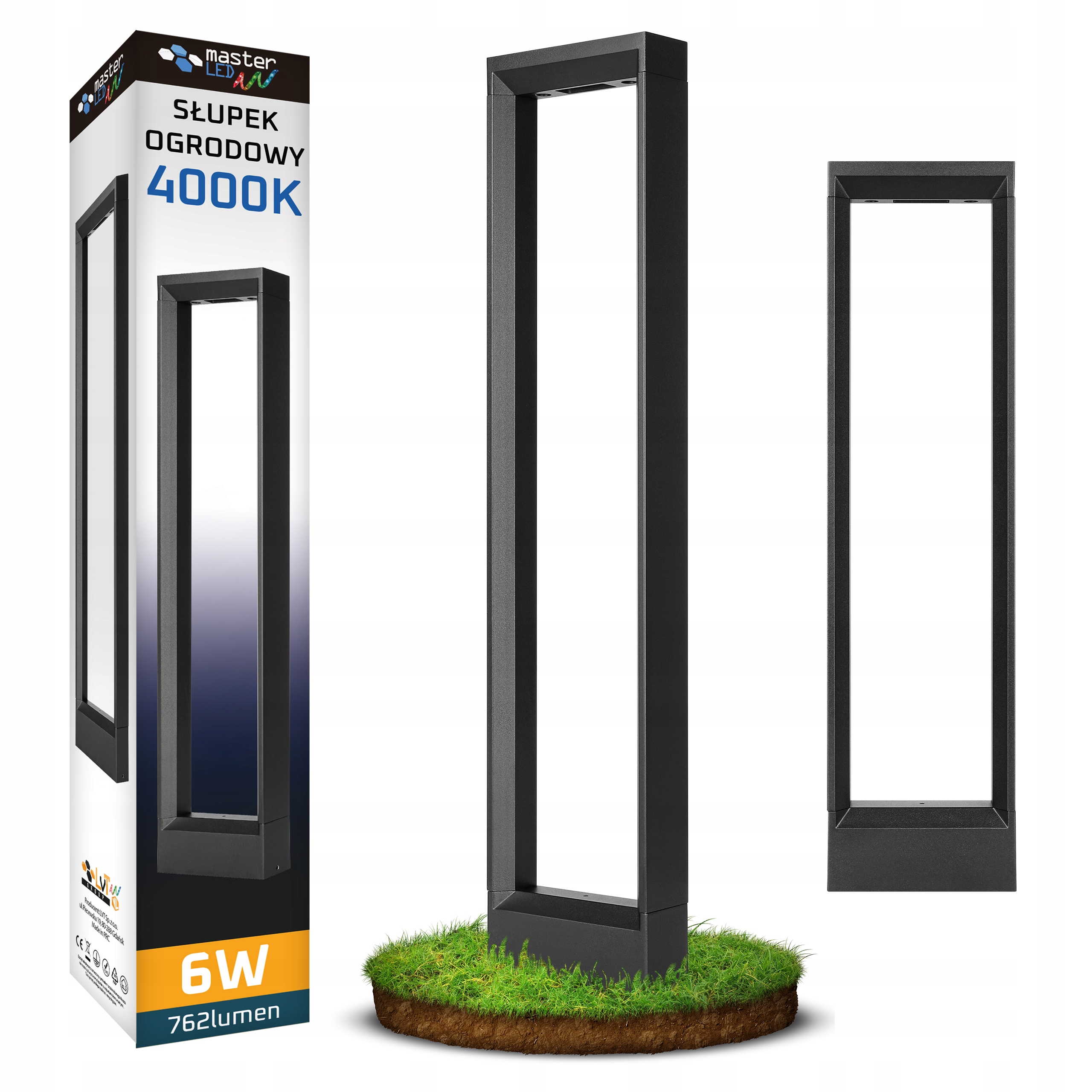 Lampa Led Ogrodowa stojąca słupek 60cm zewnętrzna 4000K Led