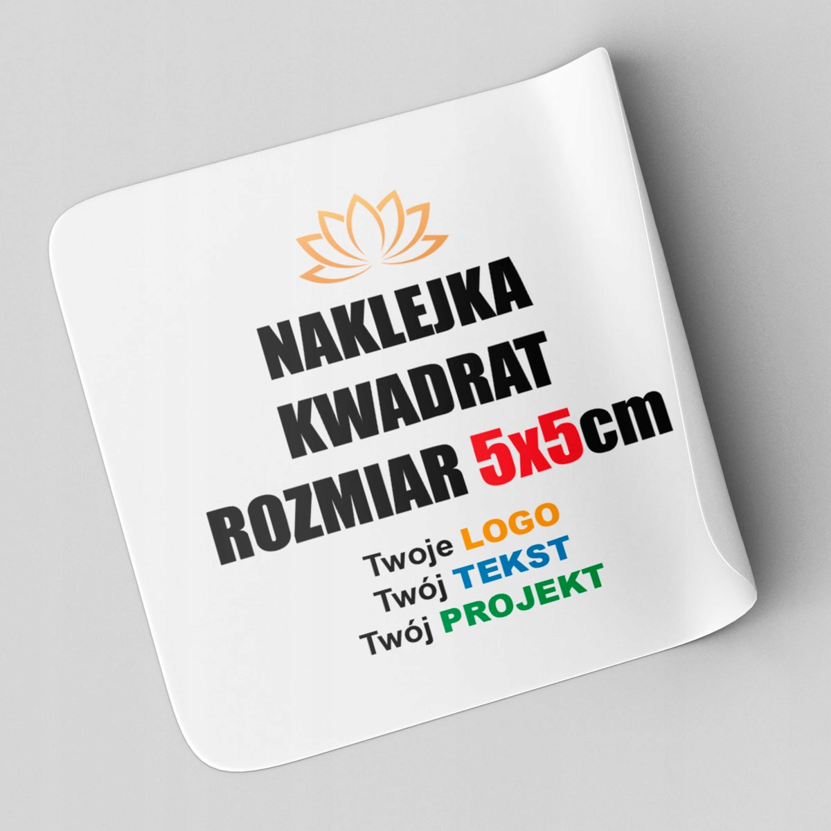 

Naklejki Personalizowane kwadrat 5x5cm 80szt