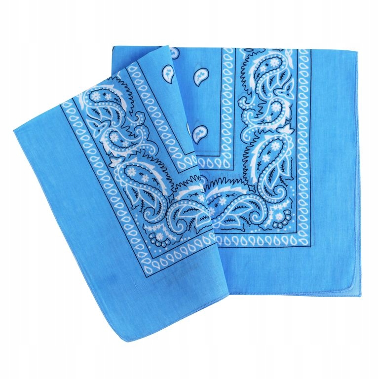 BANDAMKA BANDANA CHUSTKA APASZKA NIEBIESKA BŁĘKIT