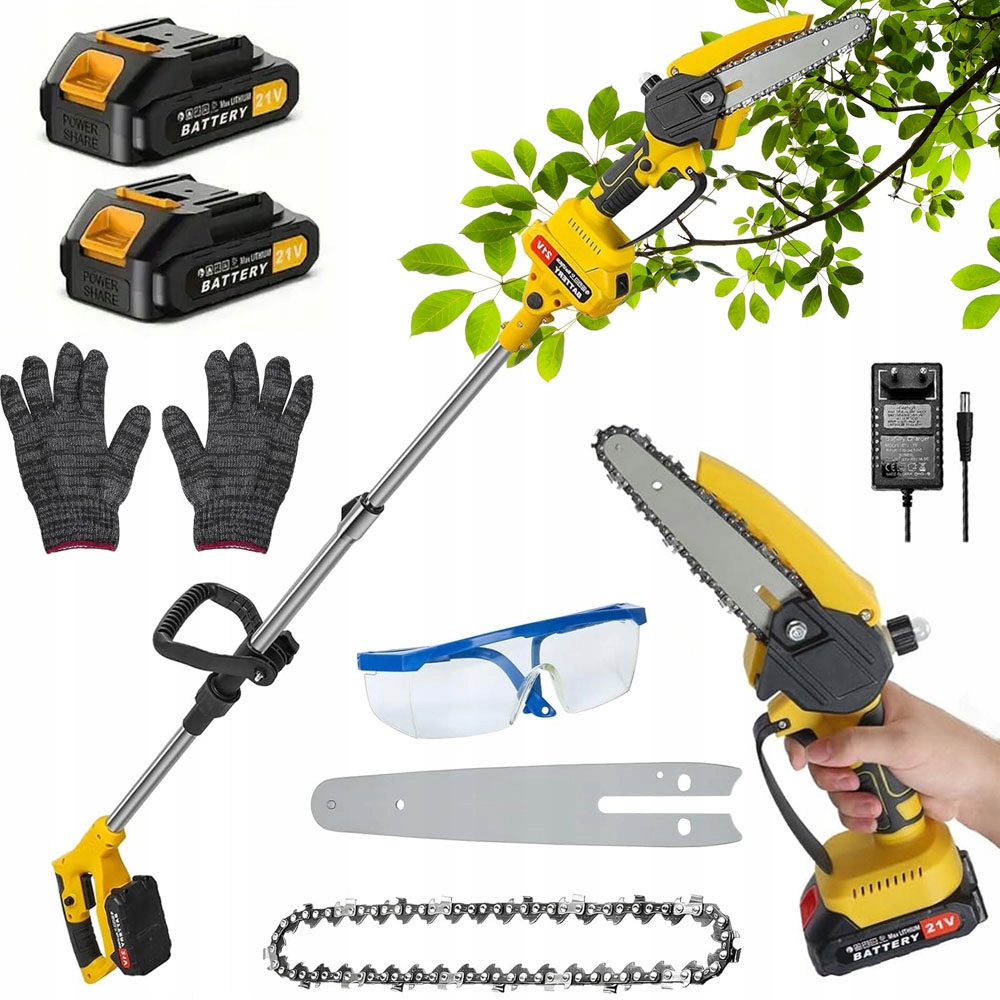 Pila Na Teleskopickém Výložníku 138 CM 21 V Akumulátorová Bezdrátová