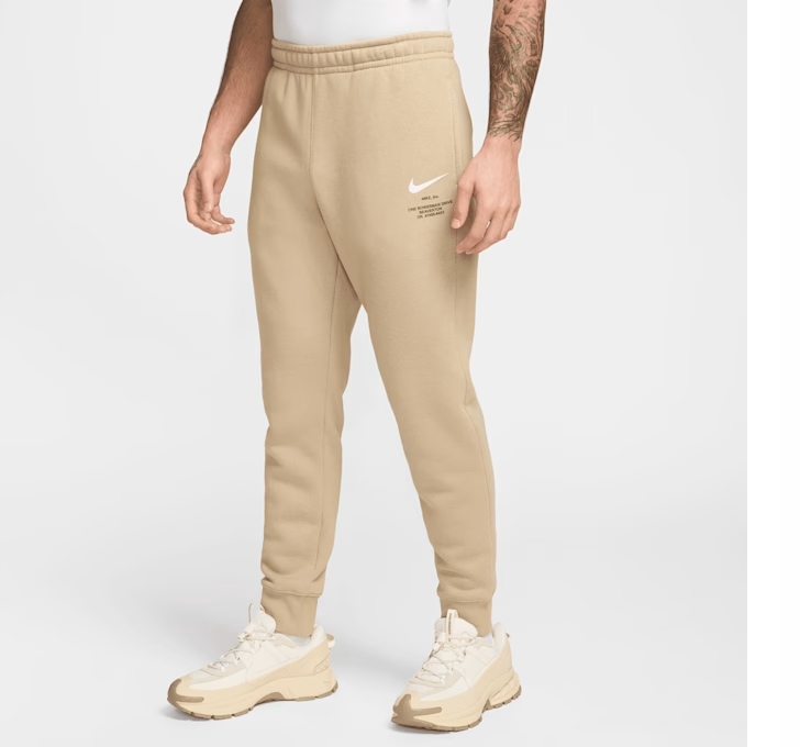 Nike pánské tepláky Nike sportovní tepláky Jogger béžové velikost L