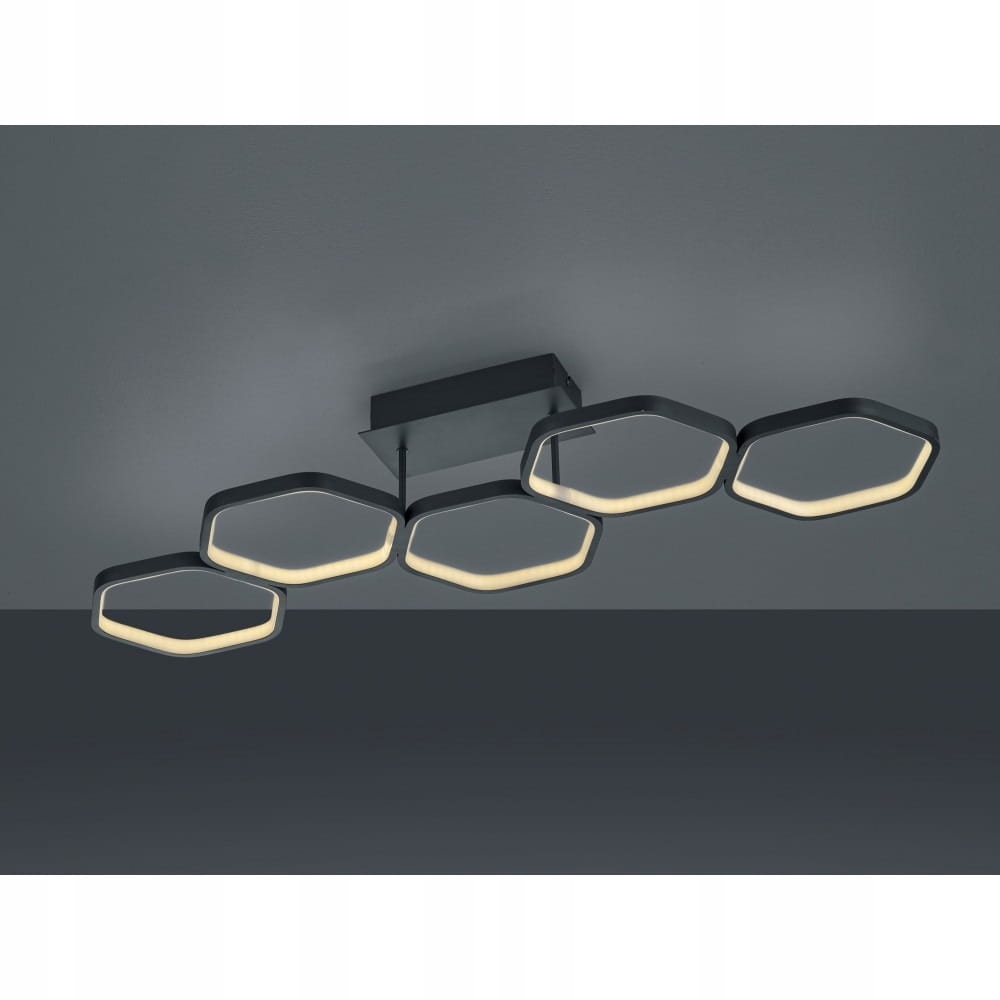 Vigo Led lampa sufitowa 5-punktowa antracyt Rl