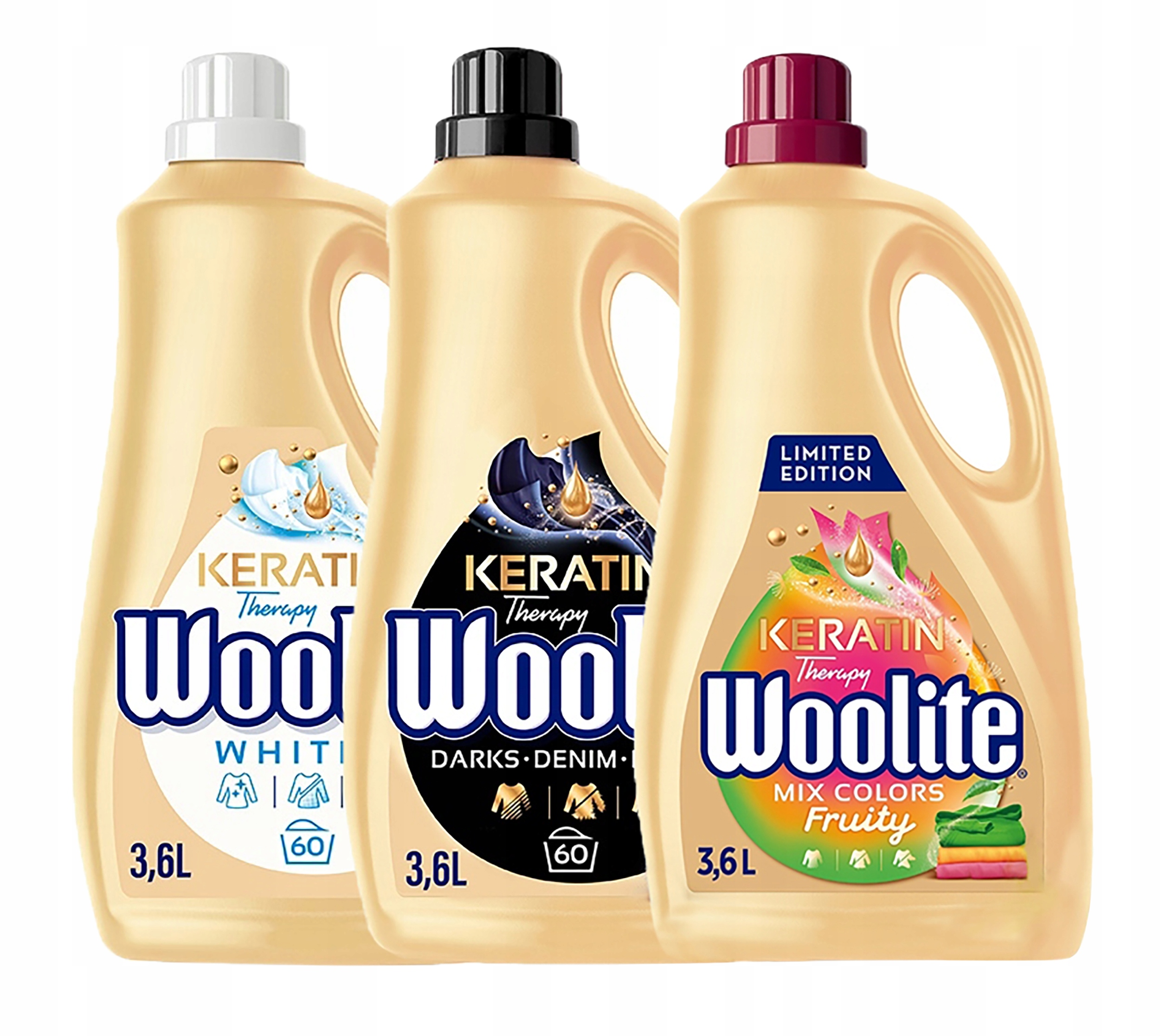 Woolite Keratin płyn do prania Color+Dark+White 3x3,6L
