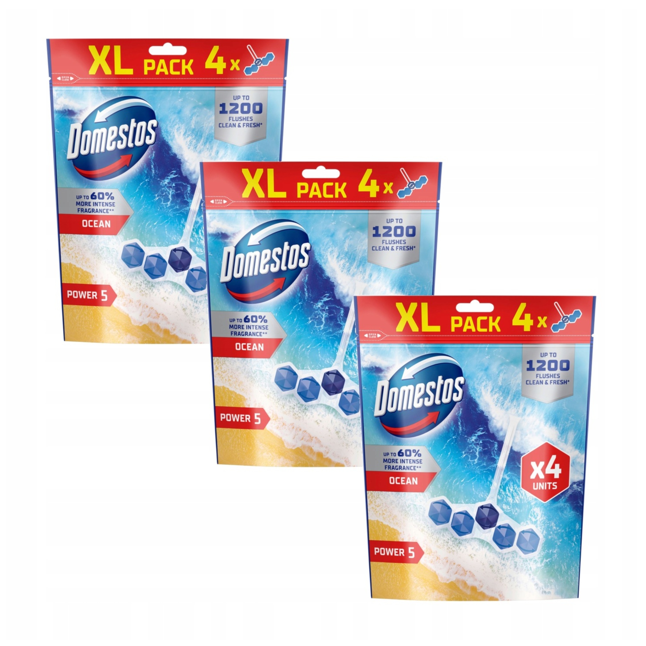 Levně Domestos Toaletní Kostka Přívěsek Na Wc Power 5 P5 Ocean 12x50g