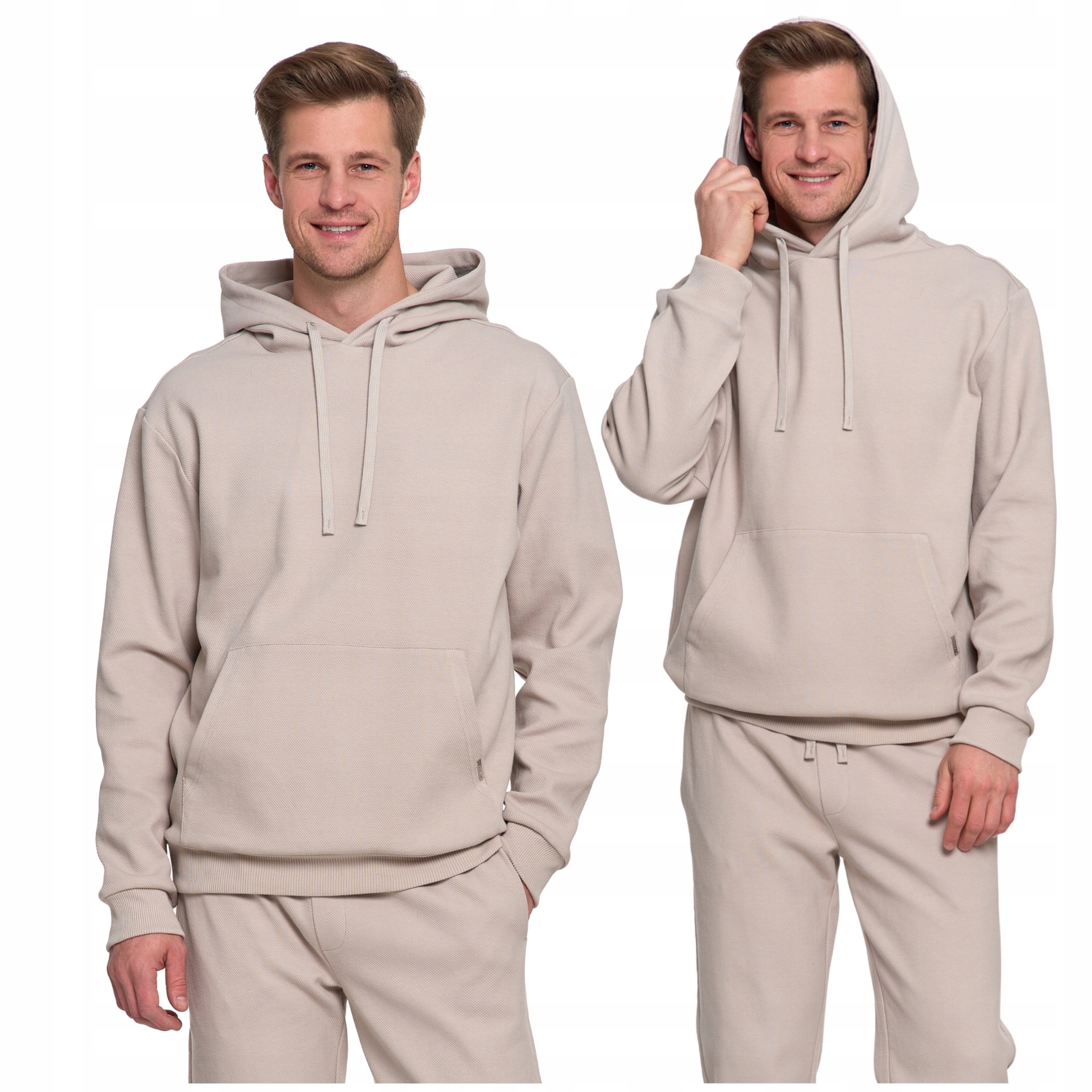 Klasická Pánská Mikina Přes Hlavu, Jemná Struktura S Kapucí Moraj 3XL