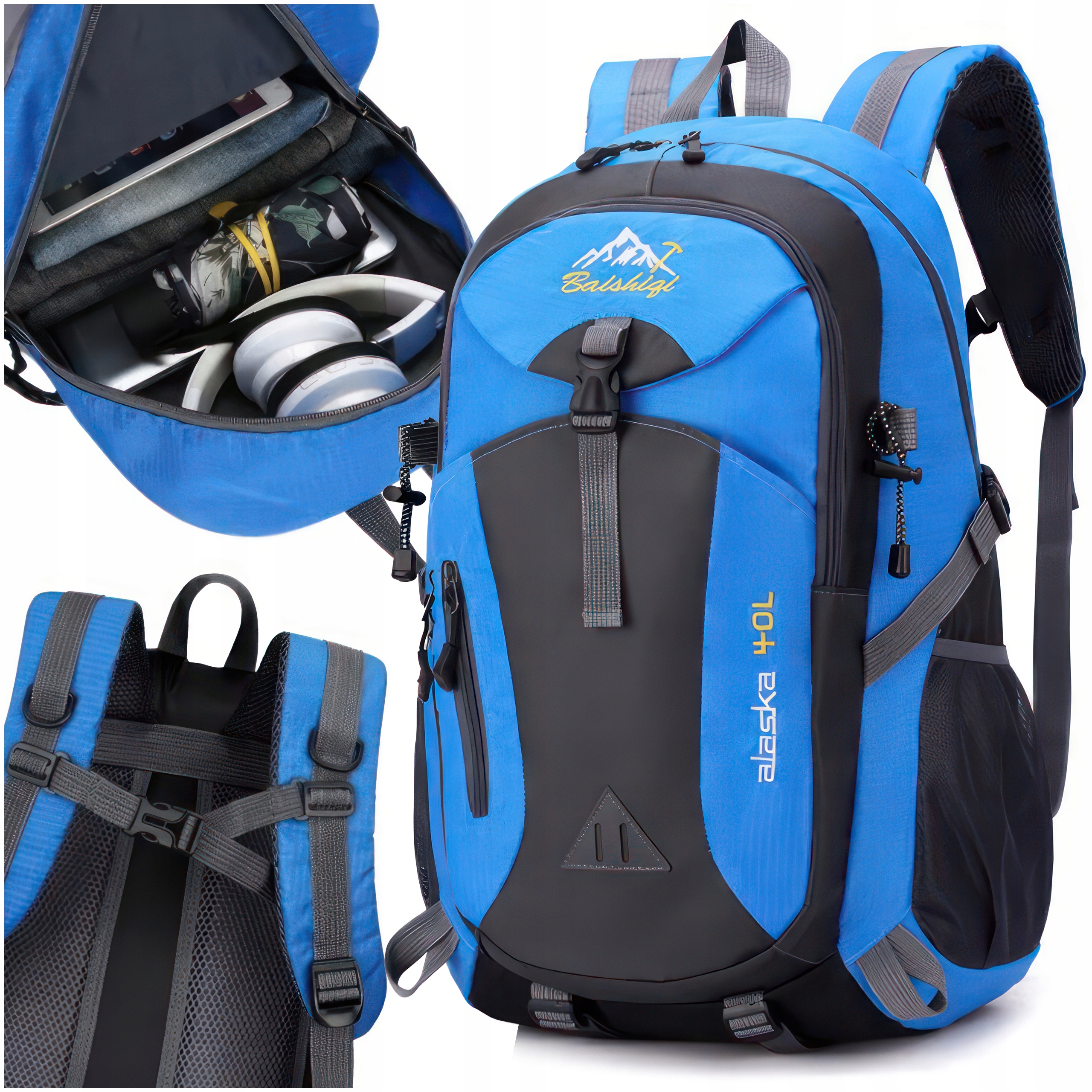 Plecak Turystyczny Trekkingowy Podróżny Sportowy Mocny Wodoodporny Duży 40L