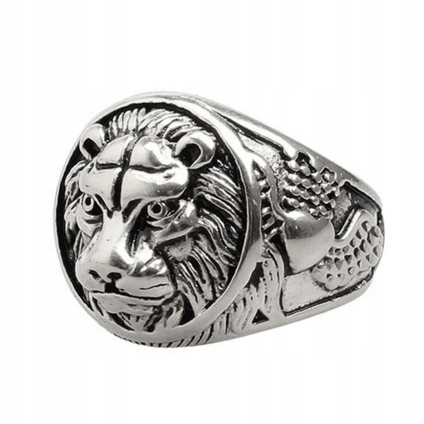 

Pierścień Sygnet Lew Potęga Męskość Amulet 151