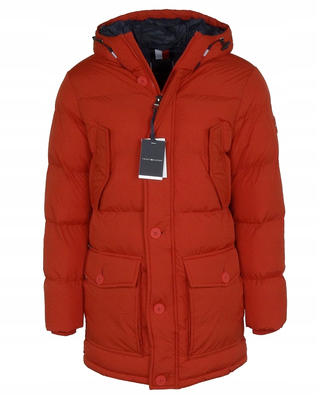 Tommy Hilfiger, pánská bunda, prošívaná, červená, S