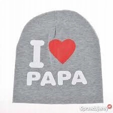 

Czapka dziecko I Love Papa 38-50cm 9-36msc szara