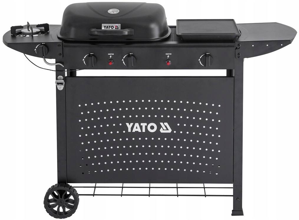 Grill Gazowy Ogrodowy 4 Palniki 11kW 128,5 cm Kółka Yato Asahi YG-20008