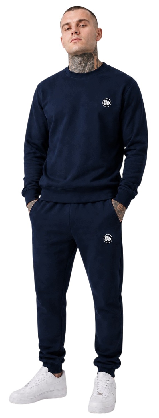 Teplákovka Pánský Bavlněný Komplet Tmavě Modrá Mikina Kalhoty Navy Blue Warhouse M