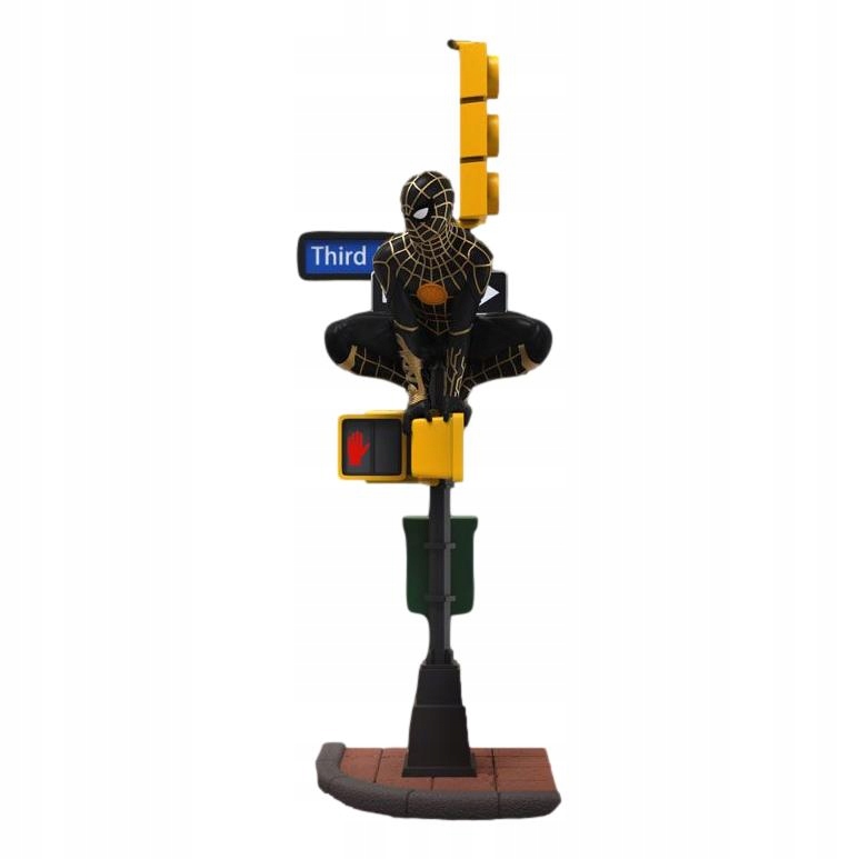 Spider-Man v černém a zlatém obleku z Pvc dioráma ve fázi D