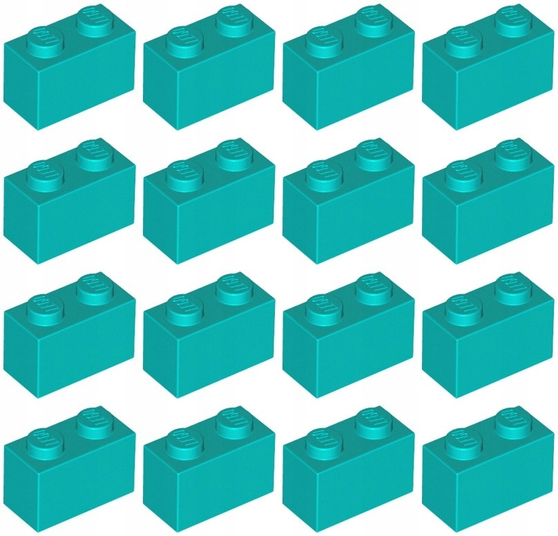 

Lego 3004 Klocek 1x2 turkusowy Nowy (12g) 16 szt