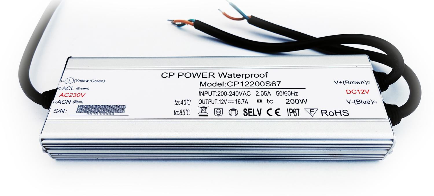 Zasilacz Led Hermetyczny Wodoodporny 12V 200W IP67