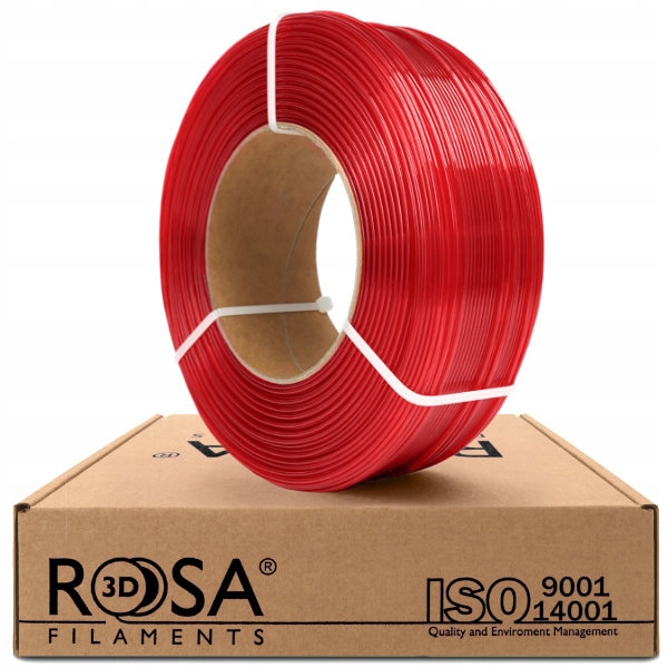 Filament Refill PET-G Standard HS High Speed Rosa3D Red Tr. Czerwony 1kg