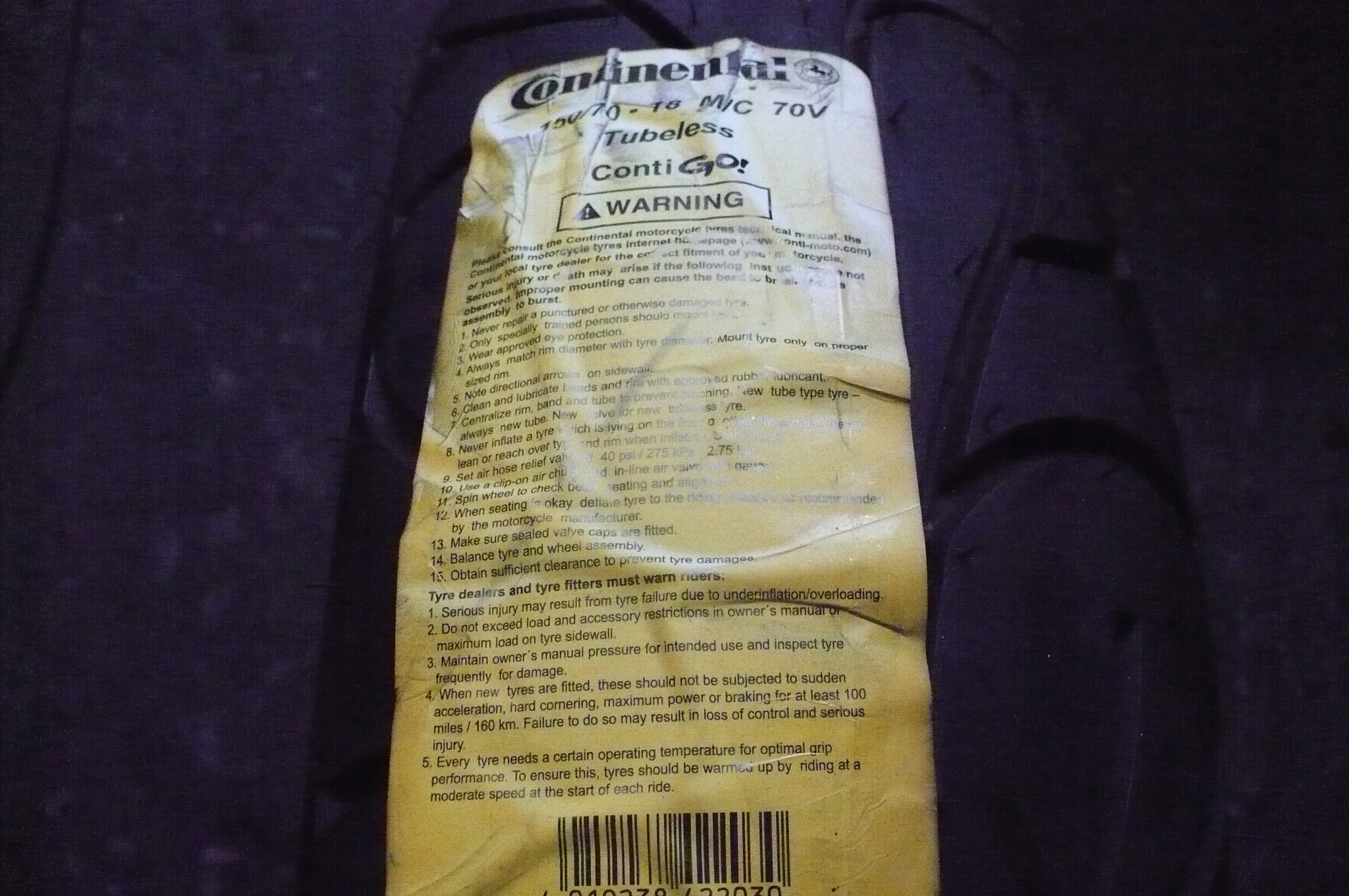 150/70-18 Continental ContiGo! Nová