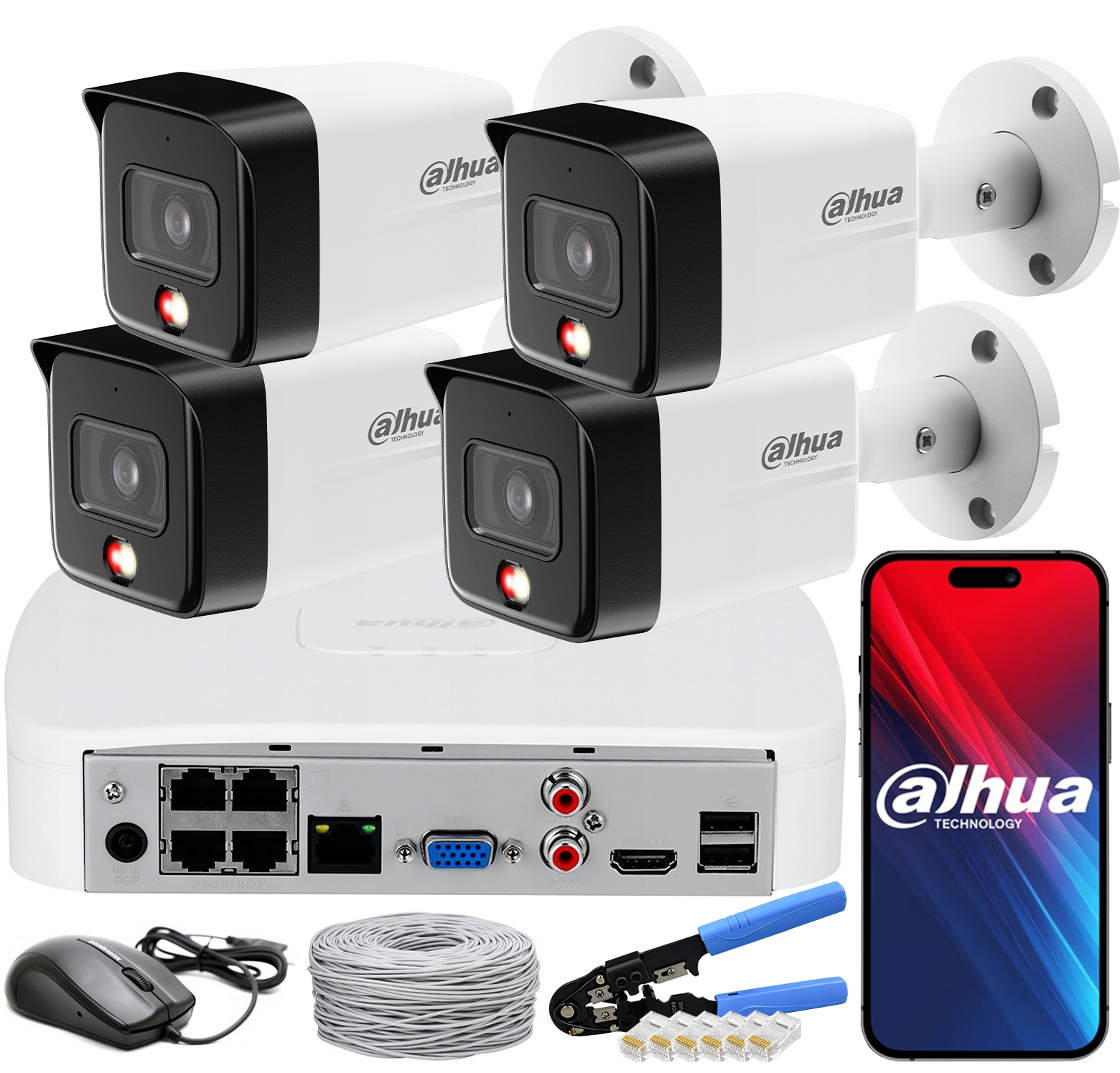 Sada pro monitorování 6Mpx 4 Kamer IPC-HFW1639TC-A-IL-S6 Dahua