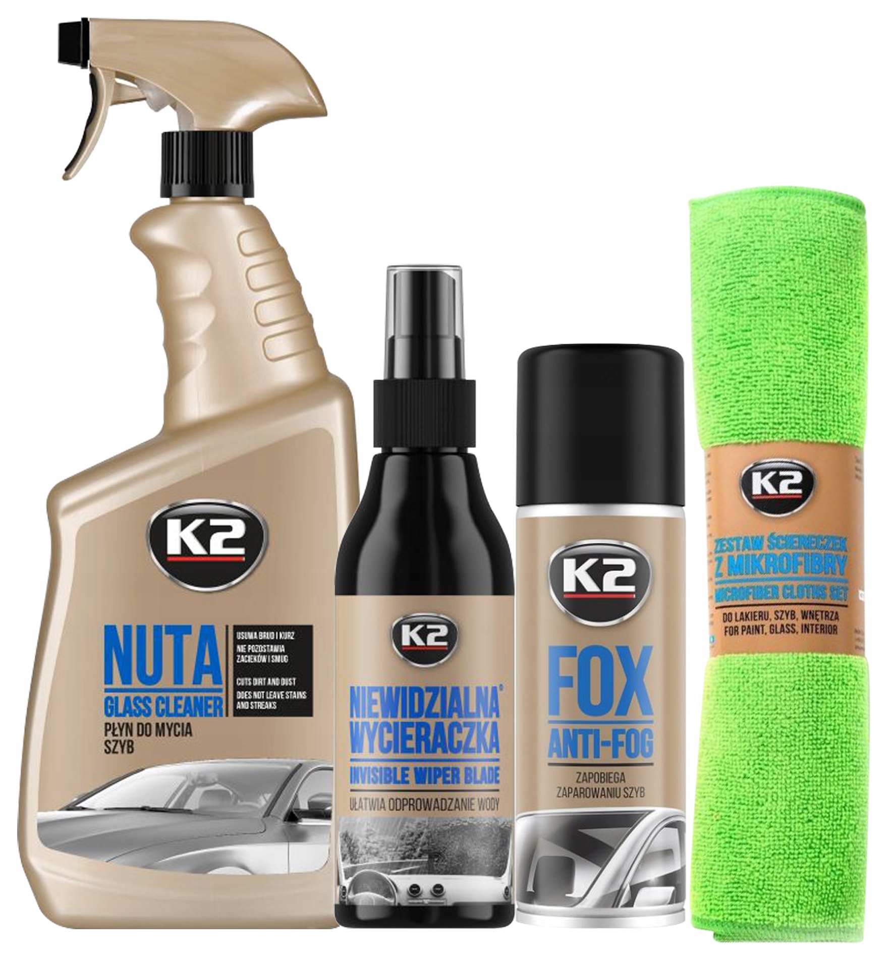 

K2 Zestaw Niewidzialna Wycieraczka Antypara 150ML