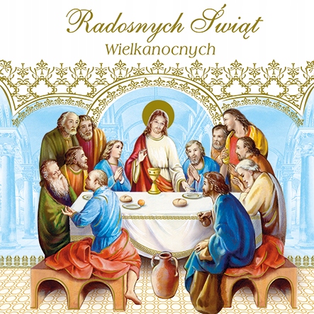 KARNET KARTKA ŚWIĄTECZNA KWADRAT WIELKANOC 6 SZT. Marka Pol-Mak