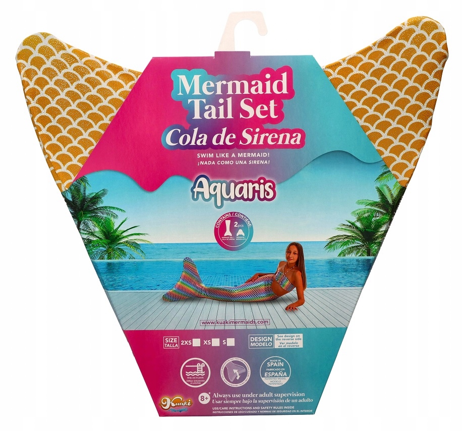 

Ogon syreni S +monopłetwa Strój dla dzieci 10-12l