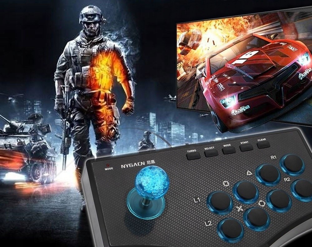 KONTROLER JOYSTICK ARCADE STICK WIRED PC XBOX PS3 PLAYSTATION DO GIER USB Marka inna