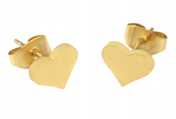 

Kolczyki Złote Serca 8 MM Stal Chirurgiczna