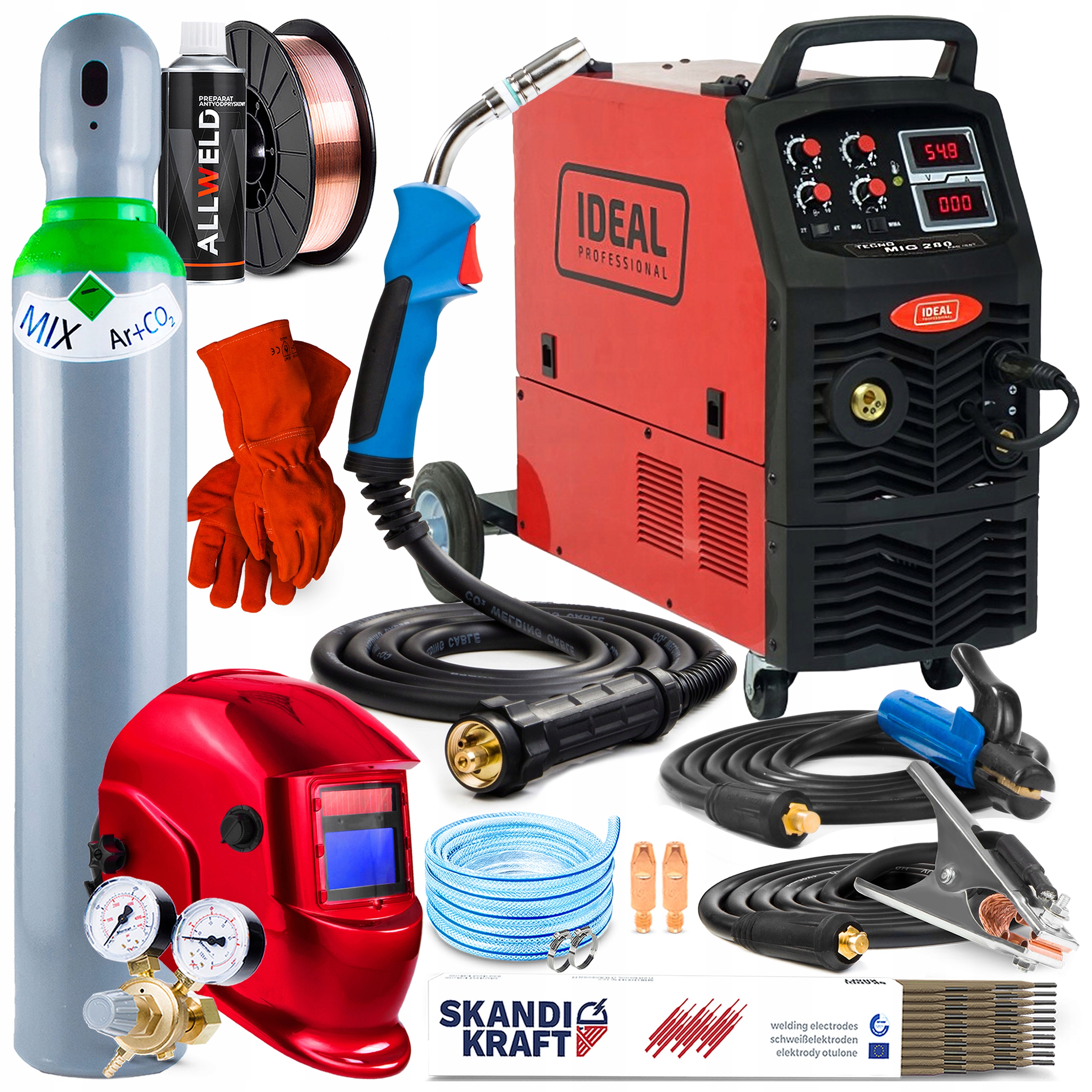 Invertorová Svářečka Inverter Ideal Mig 280 4X4 Digital Mma 400V 280A Alu