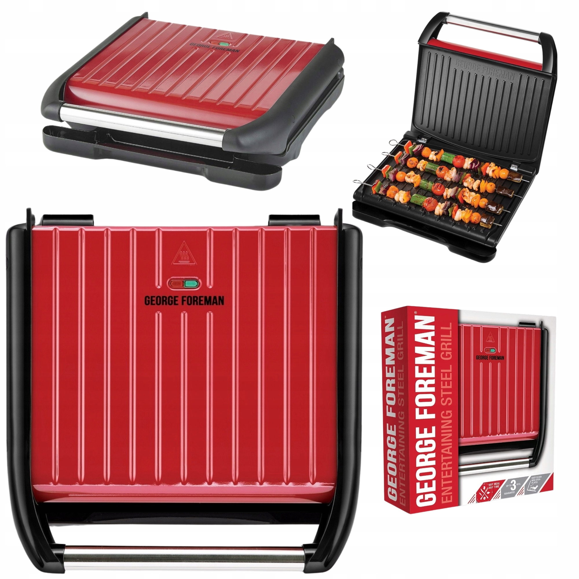 Kontaktowy Grill Elektryczny opiekacz duży George Foreman 25050-56 1850 W