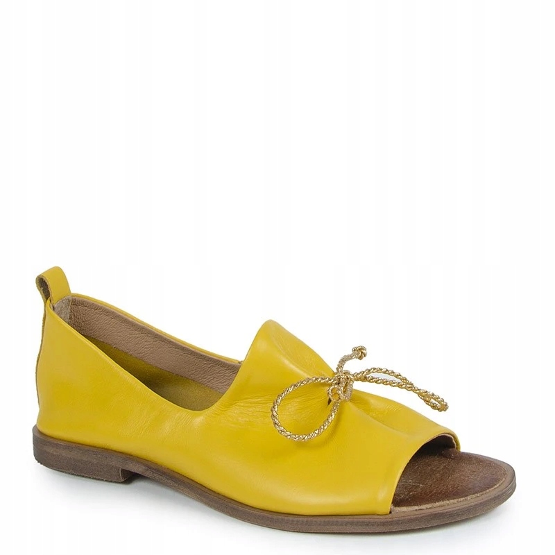 Nicole 2660 Žluté Kožené Sandály 37