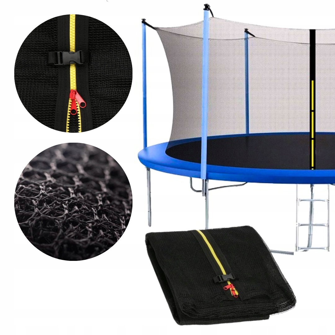 SIATKA DO TRAMPOLINY WEWNĘTRZNA 10FT 305-312cm 6 SŁUPKÓW MOCNA UNIWERSALNA