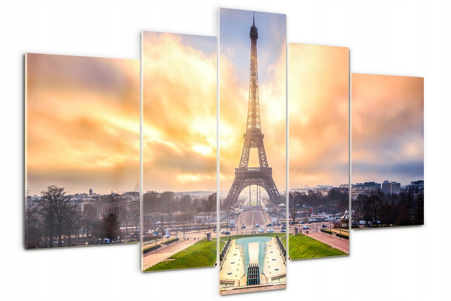 Skleněný triptych Eiffelova věž Paříž