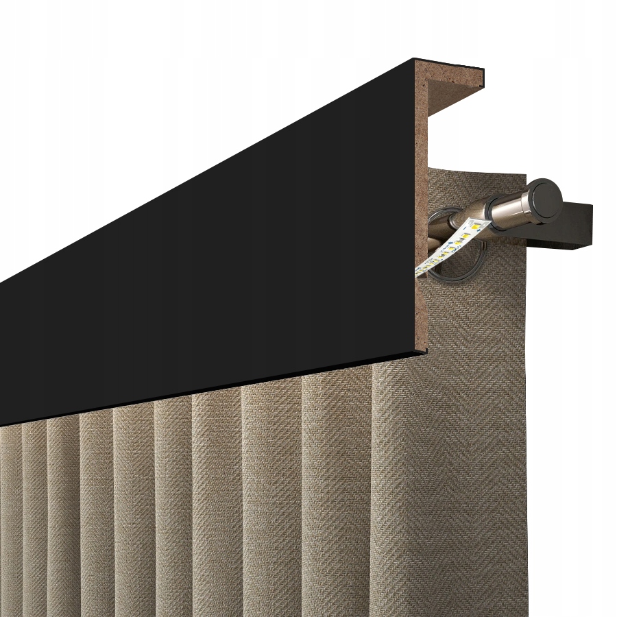 OSŁONA KARNISZA MASKOWNICA SZYNA SUFITOWA 240 cm BIAŁA CZARNA DĄB FORNITURY EAN (GTIN) 5904576605162