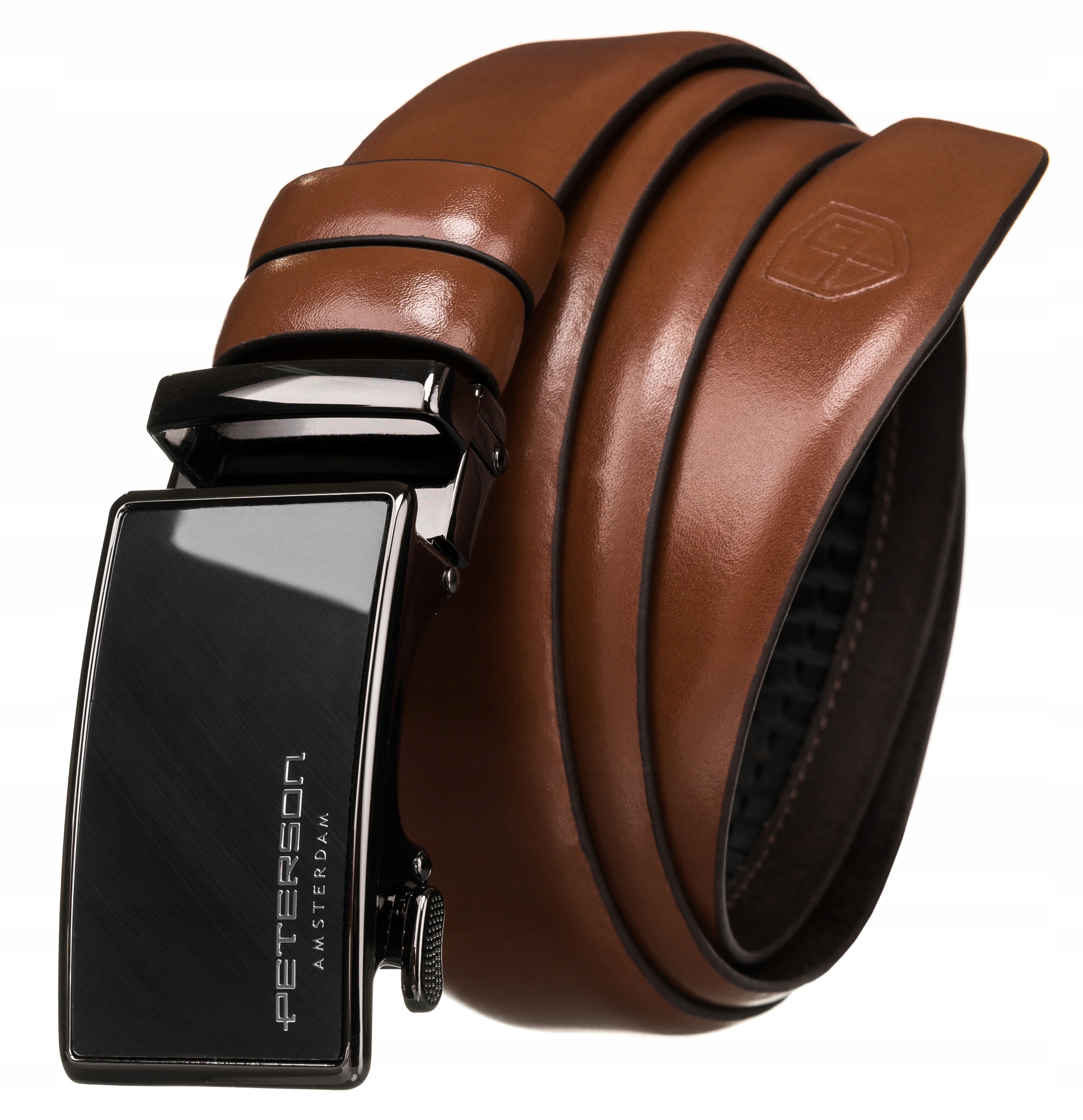 Pasek skórzany Peterson klamra automat paski dla mężczyzn