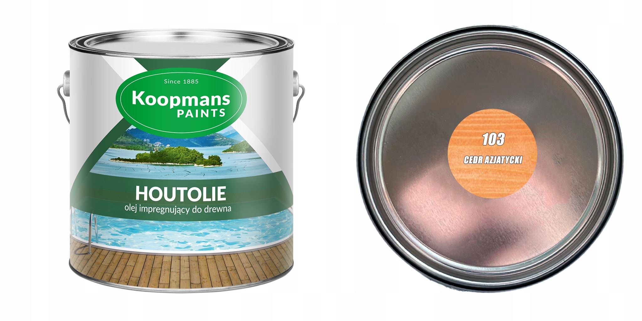 KOOPMANS 103 HOUTOLIE UV CEDR AZJATYCKI OLEJ 5L Zastosowanie na zewnątrz