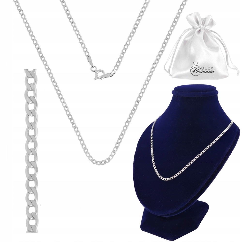 Stříbrný řetízek ryzost 925 Elegantní Pancéřka pro přívěsky 70 cm x 2 mm