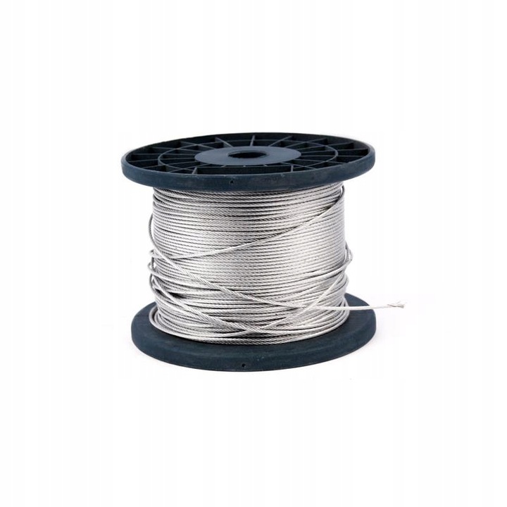 Ocelové lano v Pvc krytu 2 mm/1.0 mm (1x7) (200 m), splétané pro napínání