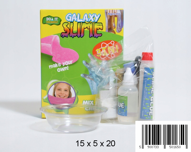 ZESTAW DO ROBIENIA GLUTÓW SLIME Z BROKATEM ZRÓB TO SAM MASA PLASTYCZNA Marka Midex