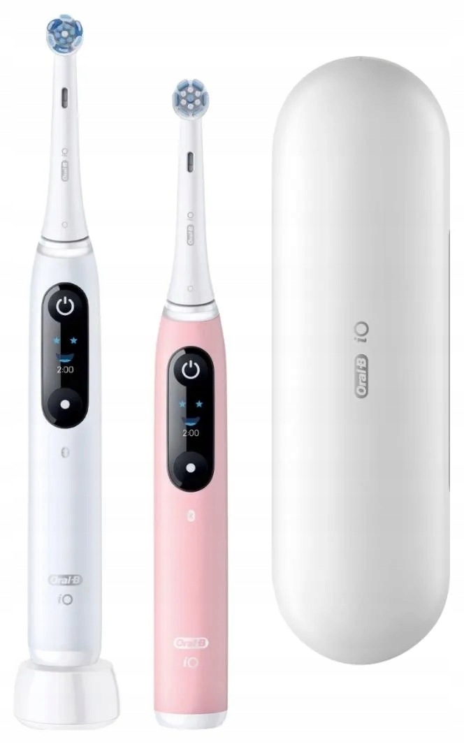 Szczoteczka elektryczna Oral-B iO 6 Duo biały/różowy etui