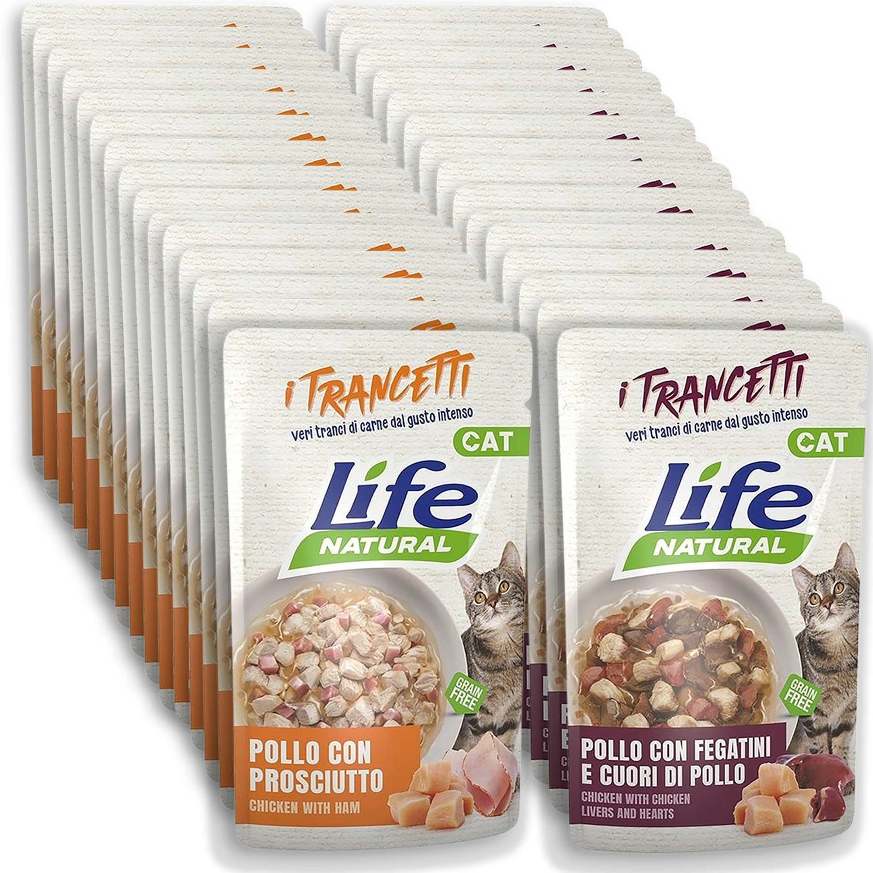 Levně Life Cat Chunks Krmivo pro kočky kapsička 55 g 30 ks mix chutí bez ryb