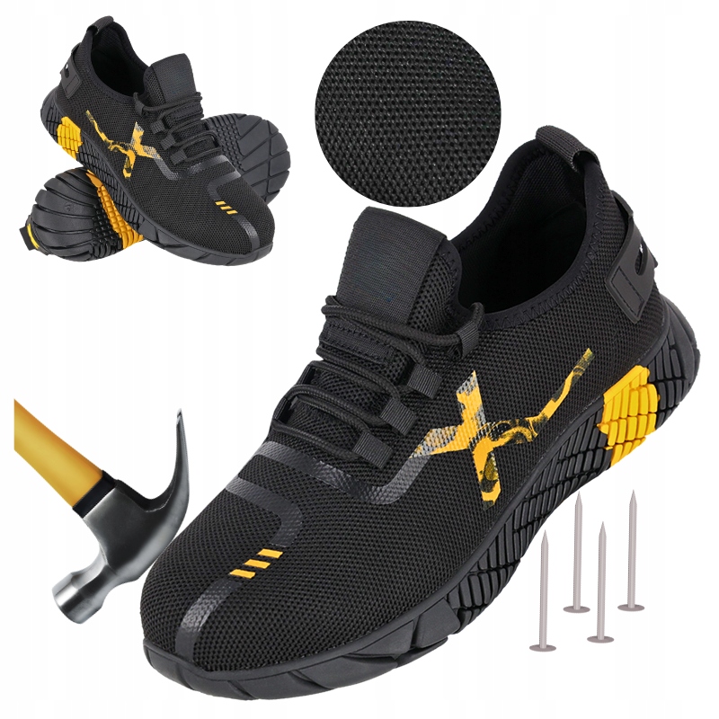 Pánské pracovní boty Síťované Sportovní Prodyšné s špičkou Proti propíchnutí