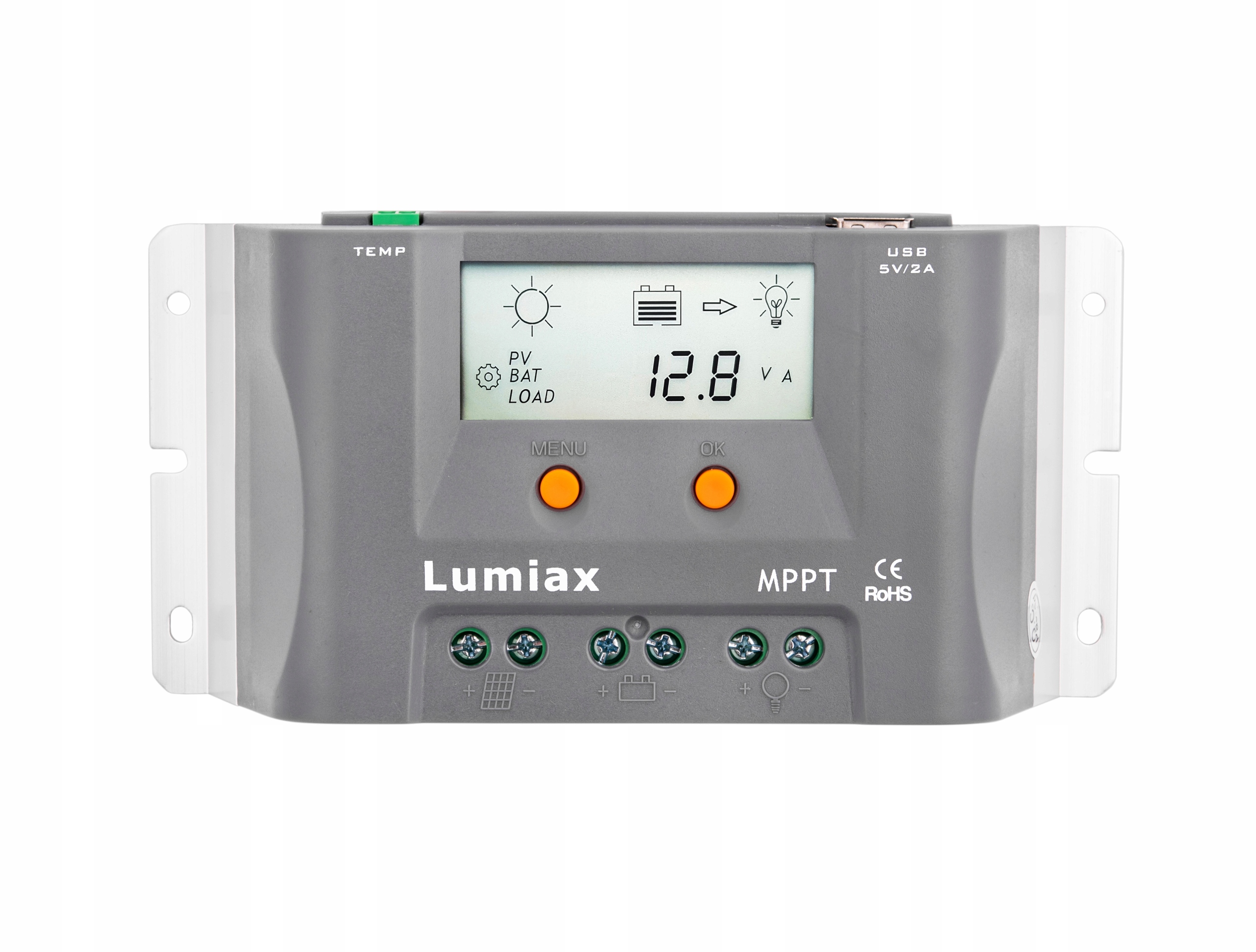 REGULATOR ŁADOWANIA SOLARNY 12V PANEL LCD 10A MPPT Marka inna